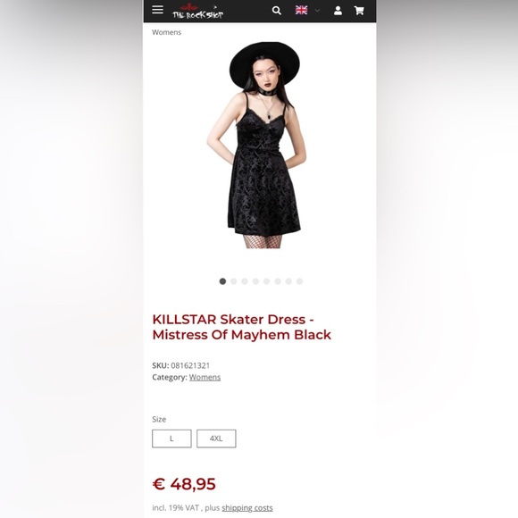 Killstar Dresses & Skirts - KILLSTAR Skater Dress - Mistress of Mayhem (XL)